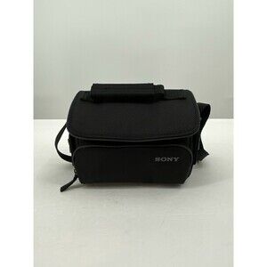 Genuine Sony LCS-U10 Soft Carrying Case Camera Camcorder Black Adjustable Strap